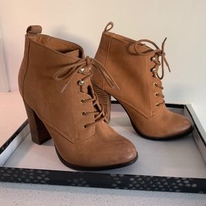 Aldo Tan Lace-up Booties